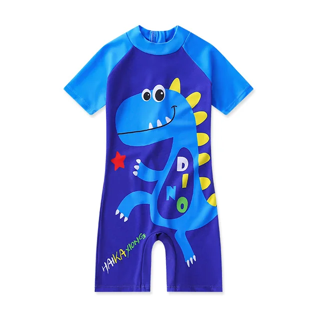 New one-piece children's swimwear for boys and girls, young children and older kids, for sun protection, hot spring swimming set
