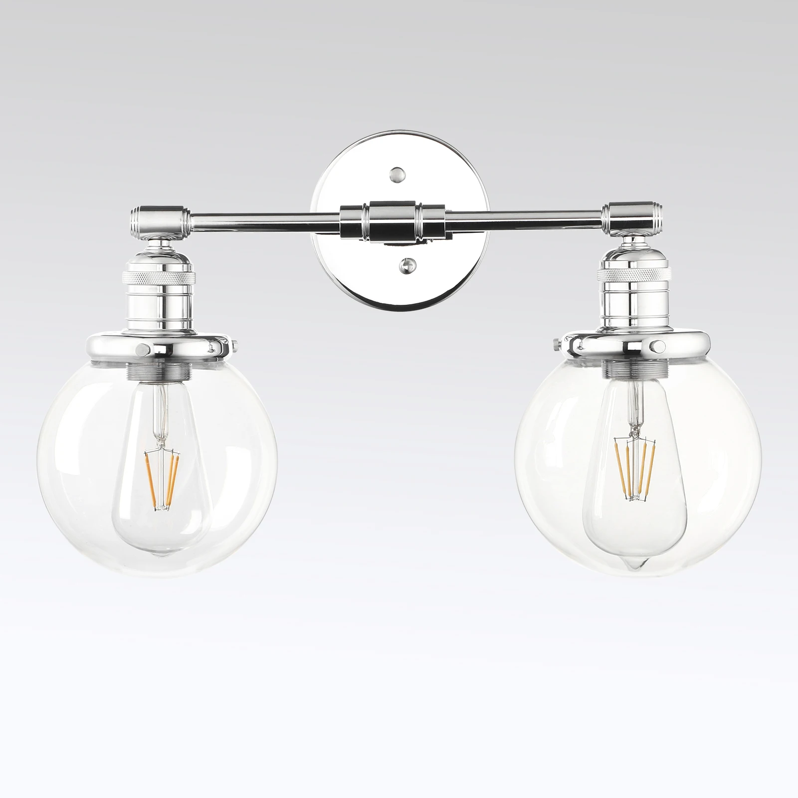 

permo Vintage Wall Sconces with Clear Globe Glass Shade Wall Lamp for Hallway Living Room Kitchen Dining Room Bedroom Vanity