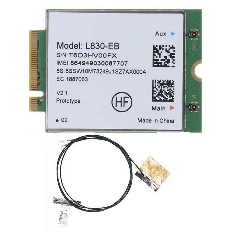 

L830-EB 4G Wifi Card+Antenna Module Replacement For Thinkpad X280 T480 T580 P52S L480 L580 T490 T590 P53S T490S X390 L490 L590