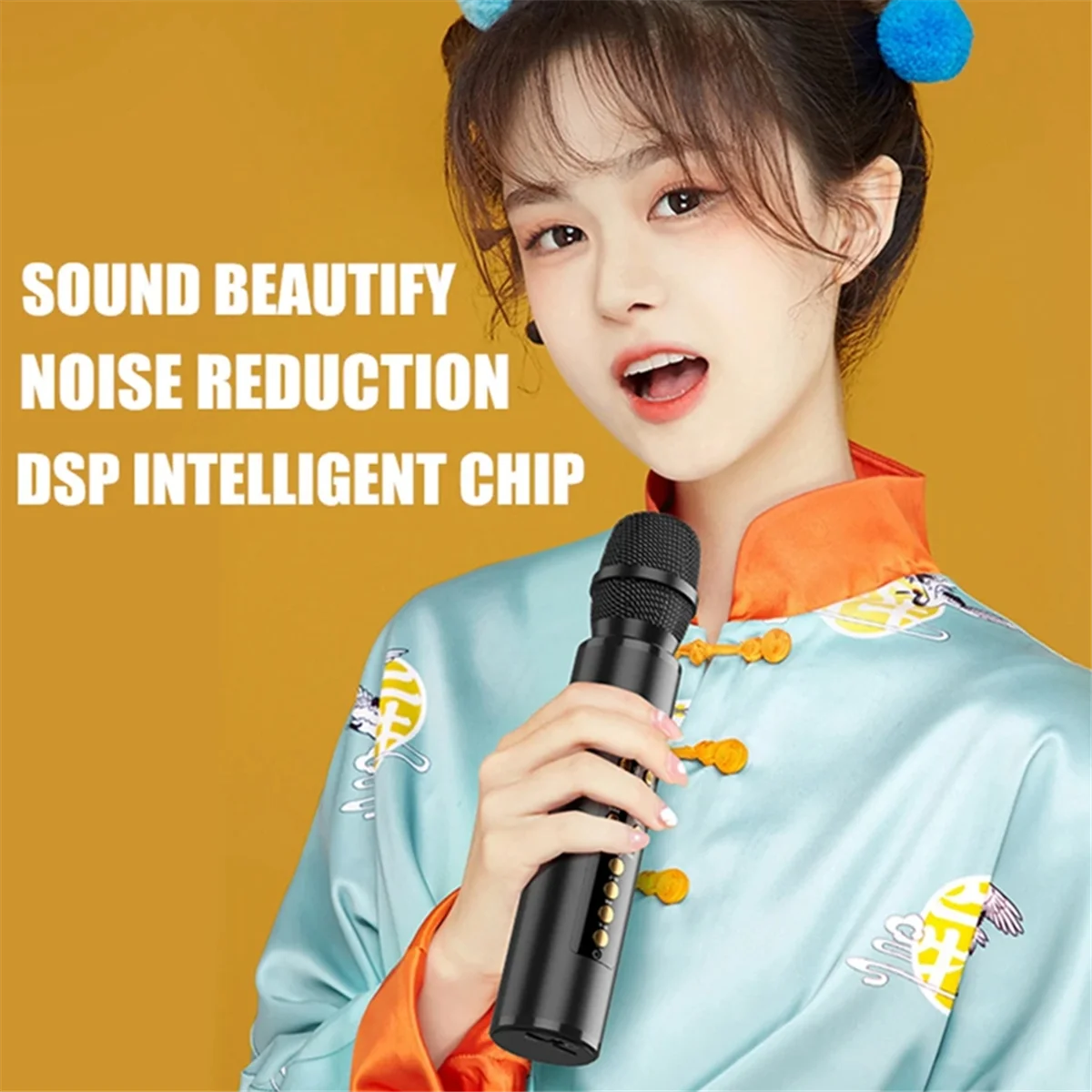 Hot sale Wireless with Bluetooth Speaker Home Performance Singing Microphone for Kids-Red