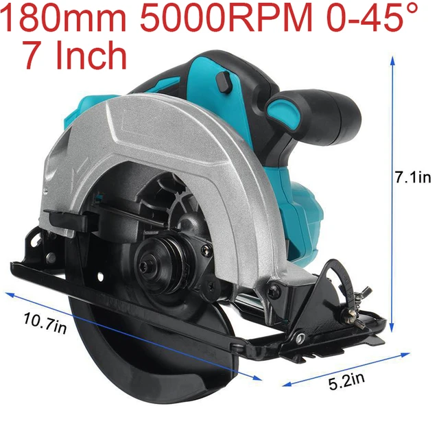 185mm Brushless Circular Saw Multifunctional 5000RPM Cutting Machine With  Laser Guide Auxiliary Handle For Makita 18V Battery - AliExpress
