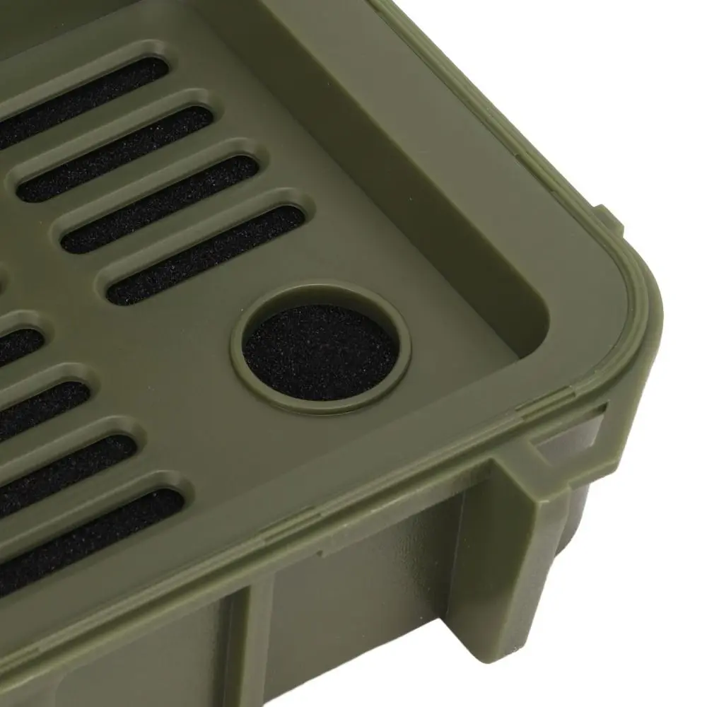 Boîte étanche de camping ABS 21x13x6.6cm - Noir, Vert, Kaki