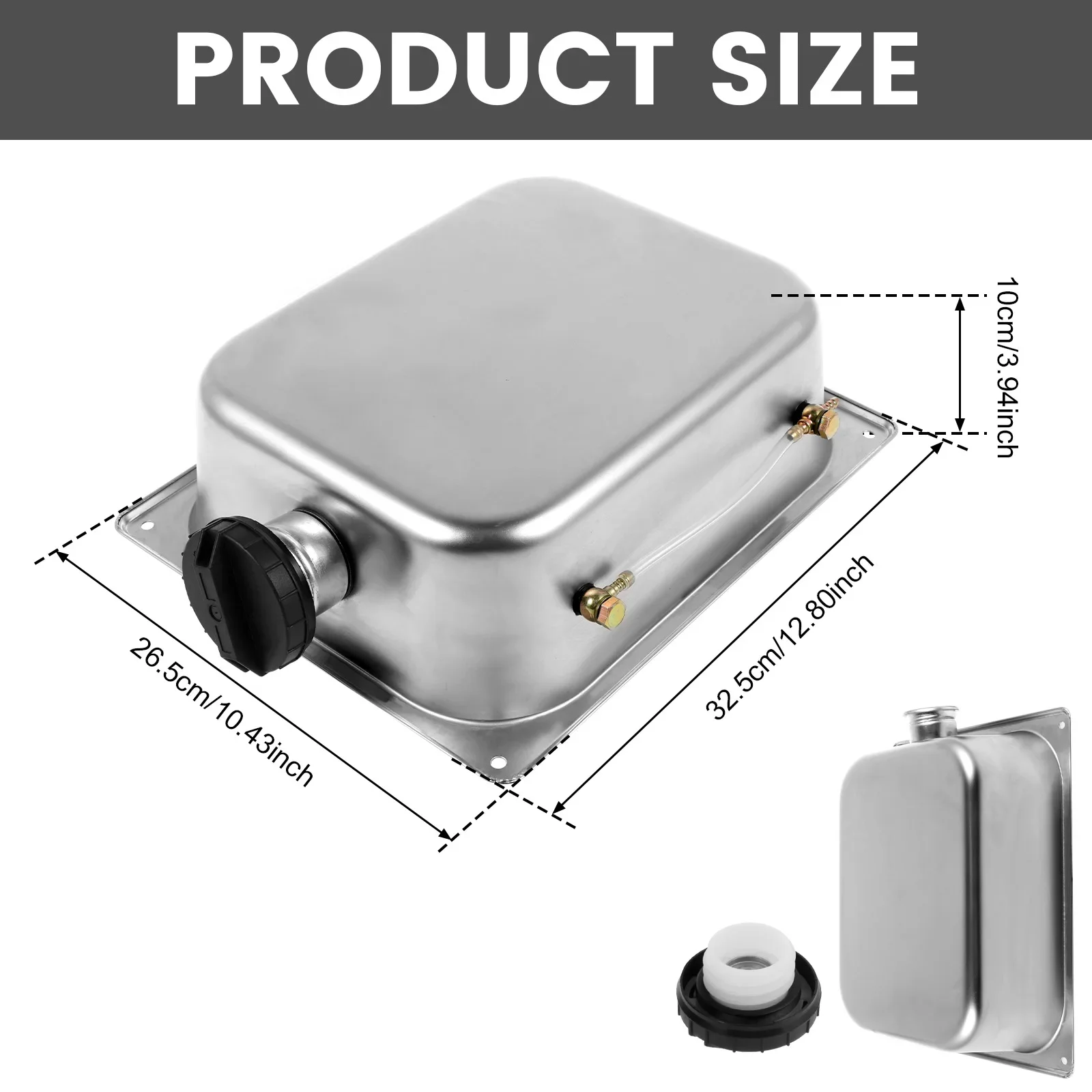 Car Oil Carrying Tank Stainless Steel 7L Capacity Diesel Heater Fuel Tank Thickened Safe Carrying Fuel Accessories For Car