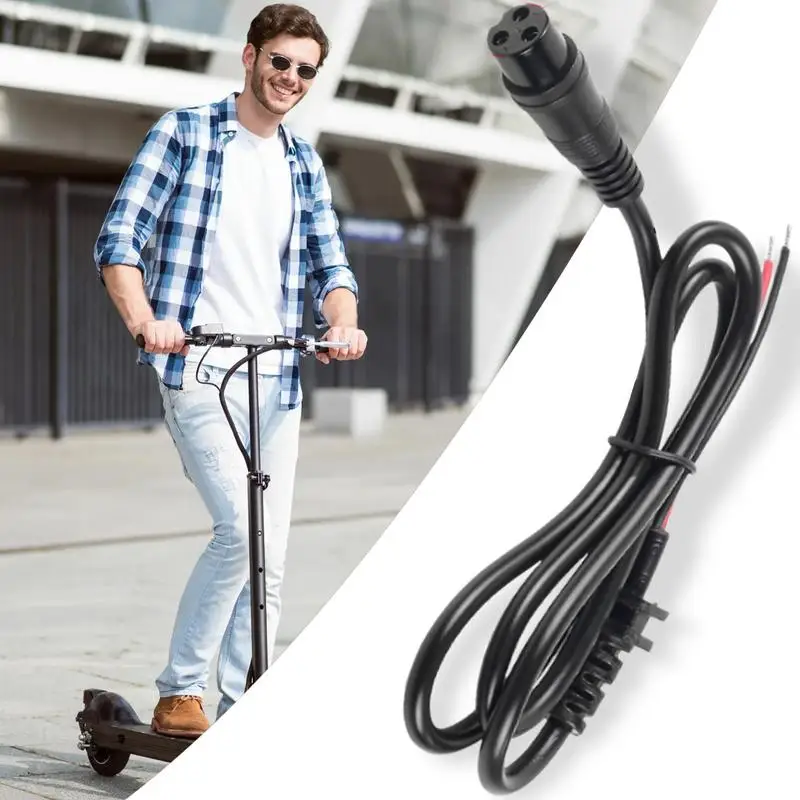 Electric Scooter Charging Port Connector Electric Scooter 3 Pin Charging Port Dustproof and Waterproof Design Charging Port