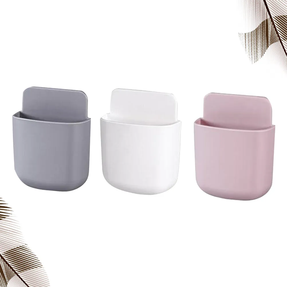 3Pcs 벽걸이형 보관함 절묘한 디테일 현대적인 미니멀리스트 디자인 휴대폰 리모컨 작은 물건을 위한 깔끔한 디자인