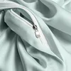 Solid Plain Color 600TC Eucalyptus Lyocell Duvet Cover Fitted Sheet Pillowcases Skin Touch Silky Soft Breathable Smooth Cooling 4