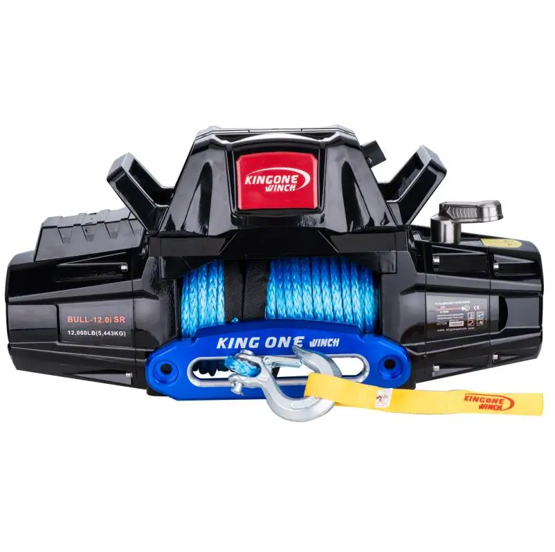 

KINGONE 12V 12000lbs/5542kg Car SUV Offraod Electric Winch with Synthetic Rope