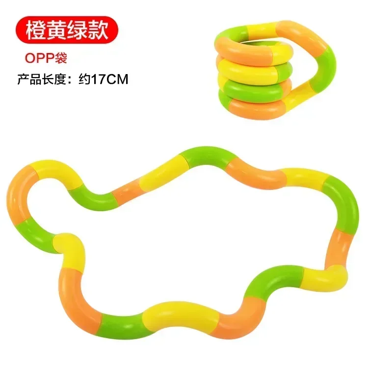 Rainbow Circle Rope Twist Fidget Toys Autism Therapy Kids Adults Stress Anxiety ADHD Decompression Multicolored Rainbow Circle 6