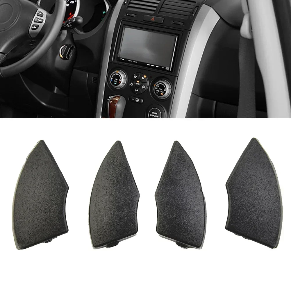 Radio Panel Radio Installation Accessories 4Pcs Car for fiat 500 radio from 2008 onwards Audio Panel Buttons Black Fascias Trim Mold Cover Radio CD Button Car Accessories