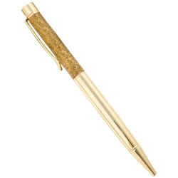 Vibrant Oil Gold Quicksand Luxury Ballpoint Pen - Premium Rotating Metal Design, 1.0mm Tip for School and Office Use (Electroplating gold)