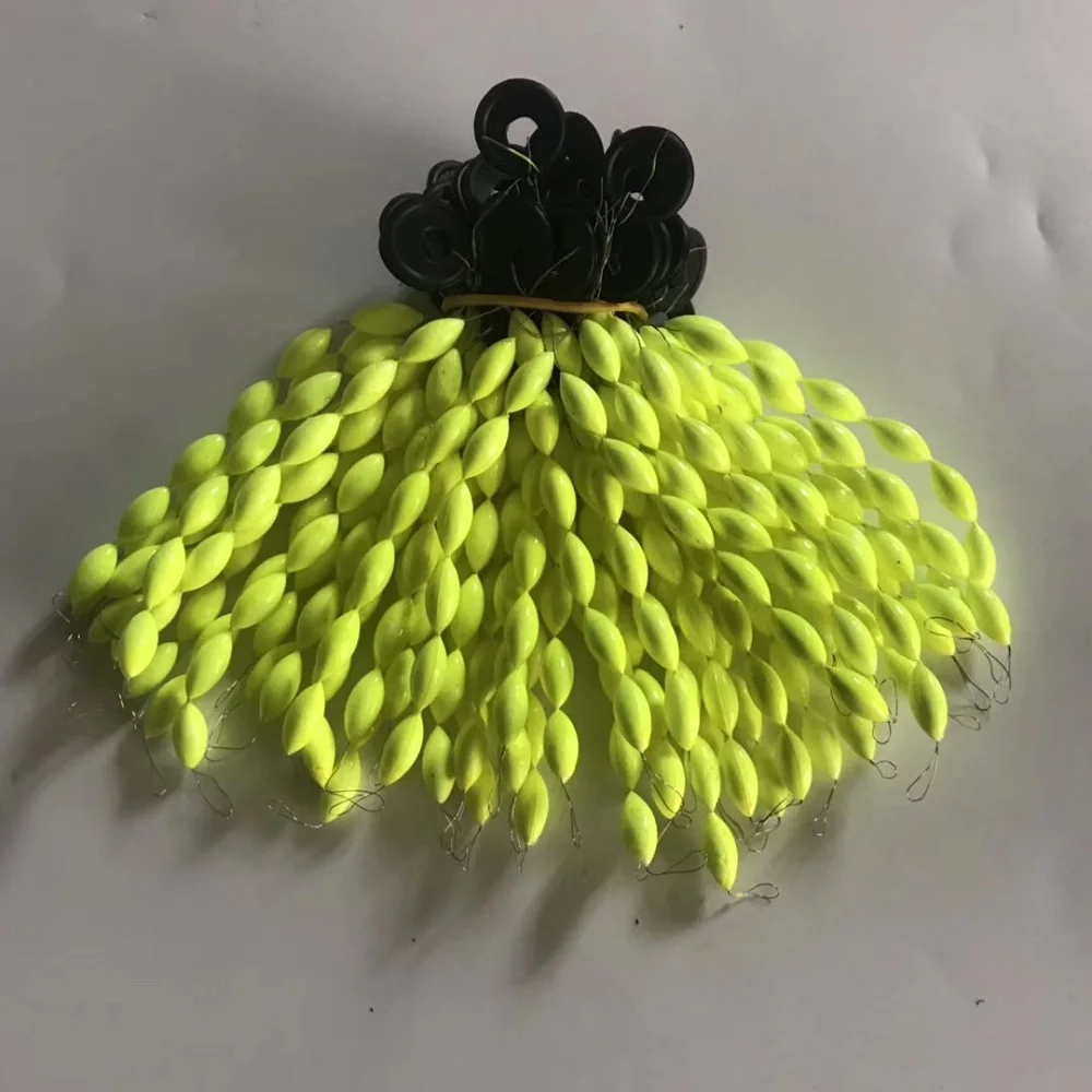 Fishing float 30Pcs/5packs Fishing Float 6 In 1 String Type Seven Star Float Foam Space Bean Fishing Line Stopper Buoys Tackle Accessories
