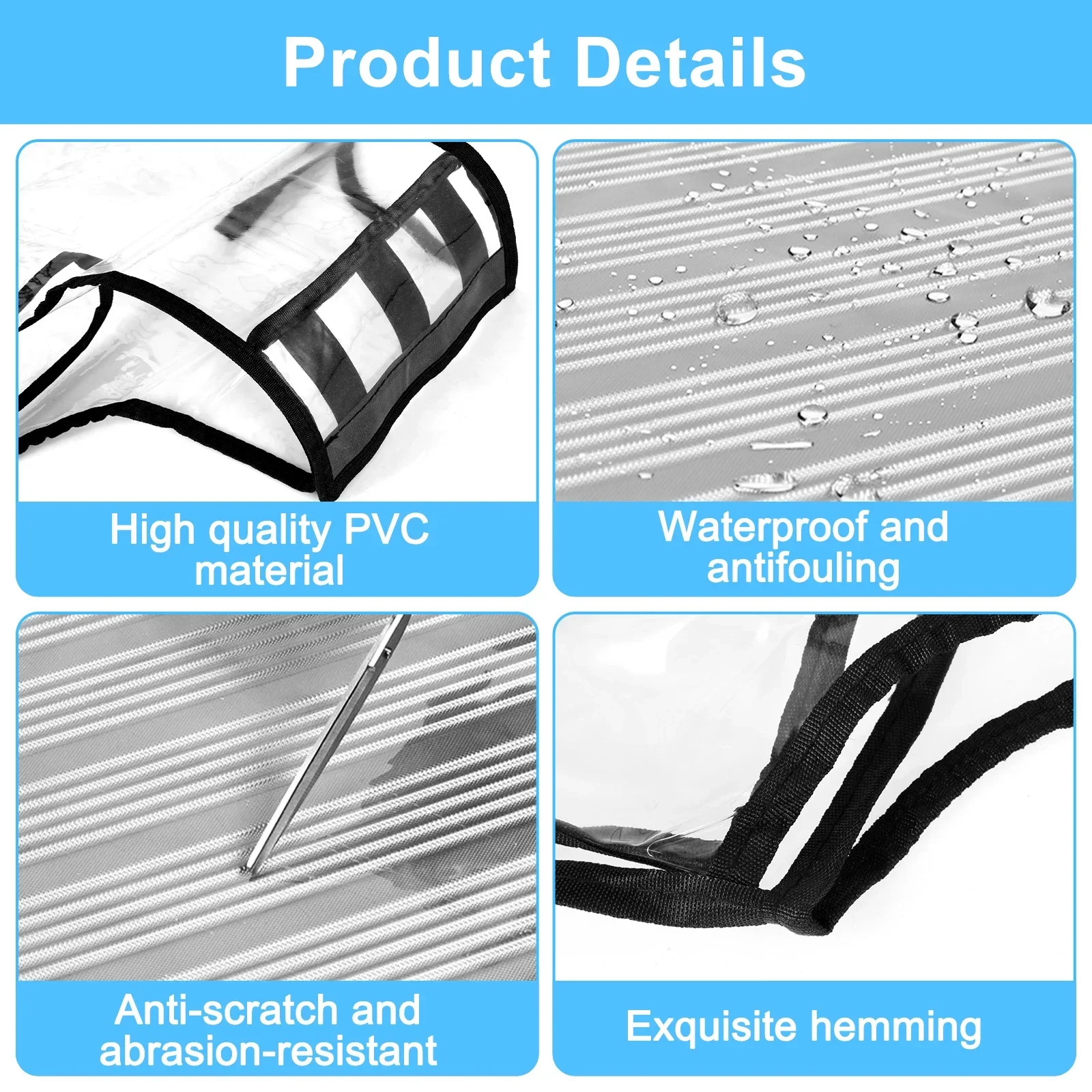 NEW PVC Luggage Cover Clear Suitcase Cover with Handle Opening 15.7&times;33.9 Inch Transparent Travel Luggage Protector