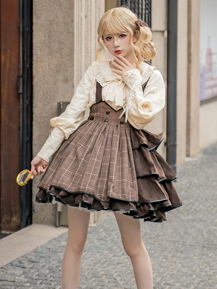 NONSAR Soft Girl Lolita Strap Dress Little Detective