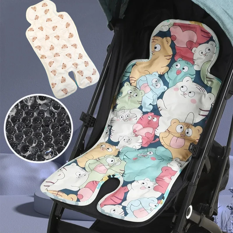 Baby Stroller Sleep Cushion For Summer Cooling Pad Ice Bead Gel Breathable Pads Baby Kids Comfortable Rest Bed Pad Cooler Mat