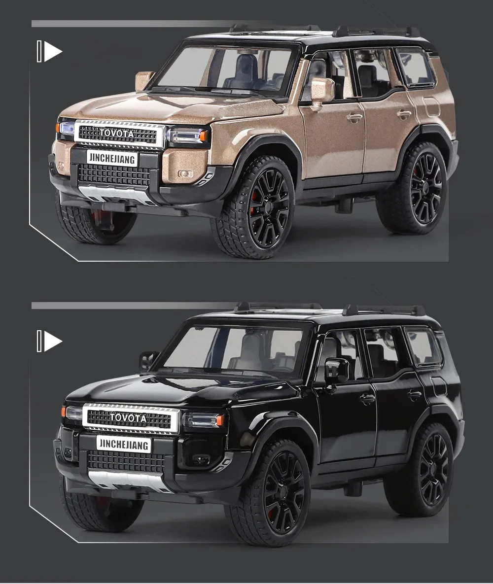 1:32 Toyota Land Cruiser Prado Suv Alloy Die Cast Toy Car Model Sound And Light Children'S Toy Collectibles