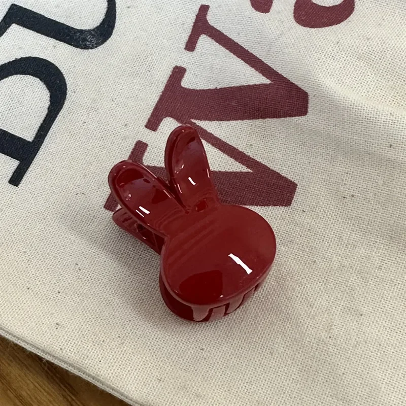 Red hair clip women's side bange small mini duckbill clip temperament seamless hair clip headwear Hair Claws
