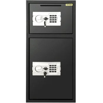 VEVOR 70L Security Safe Box Home Safe Steel Safe Box Strong Box w Digital Lock Electronic Large Double Door For Money  Jewelry 1