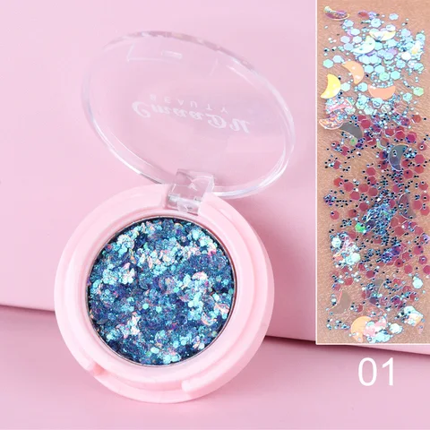 Jewels Eyeshadow Shimmer Pigment Body Face Eye Glitter Sequin Gel Cream Eye Shiny Skin Face Festival Cosmetic Glitter