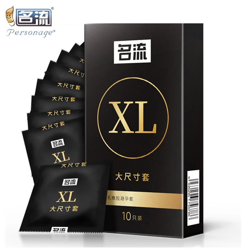 PERSONAGE 55mm 10Pcs Large Size Condoms Plus Big Condones Penis Sleeve Natural Latex Contraception Adult Sex Toys Cock Sleeve