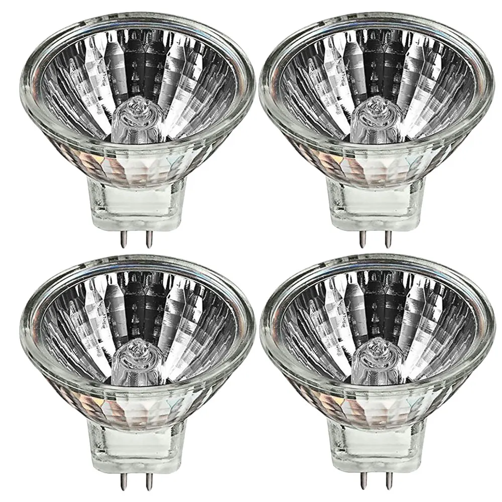 4x GU4 GZ4 Bi-Pin Base Halogen Bulb MR11 6V 12V 5W 10W 15W 35W Landscape Accent Track Lights Fiber Optics Light Bulb