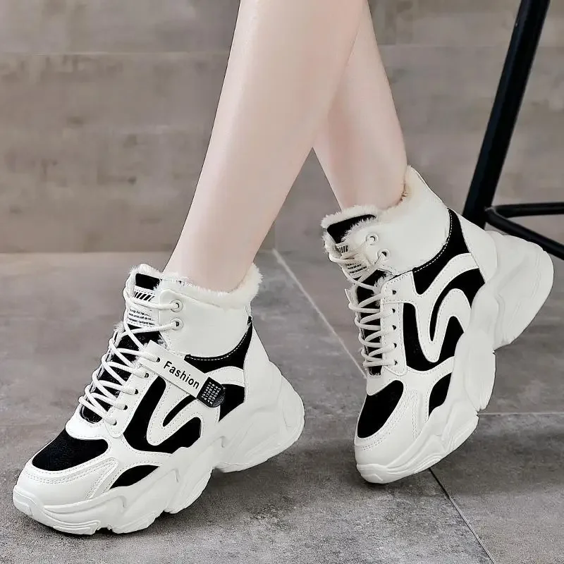 

Обувь с хлопковой подкладкой для пожилых женщин, зимние теплые хлопковые сапоги с флисовой подкладкой для мам среднего возраста, Женская Тканевая обувь