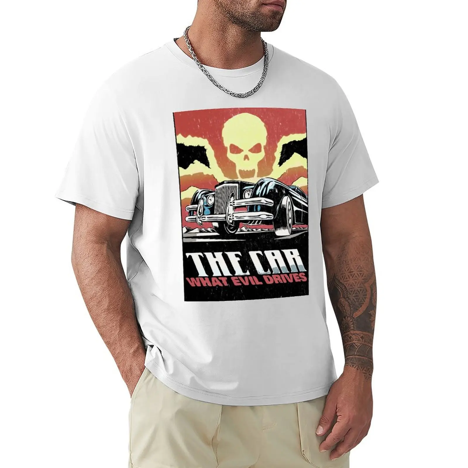 

The Car 1977 Poster T-shirt customizeds Short sleeve tee mens t shirts casual stylish
