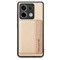 Premium RFID Blocking Leather Wallet Case with Magnetic Closure for MOTO Edge 70 Fusion (Gold)