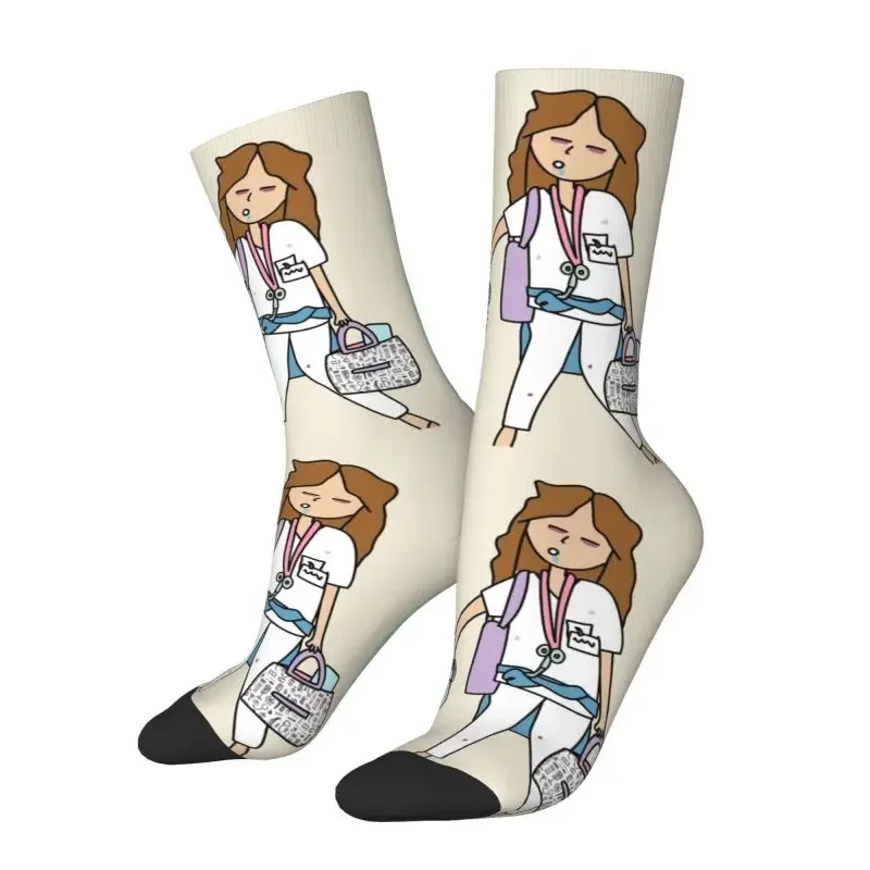 

Funny Enfermera En Apuros Doctor Nurse Medical Socks Men Women Breathable 3D Printing Basketball Sports Socks