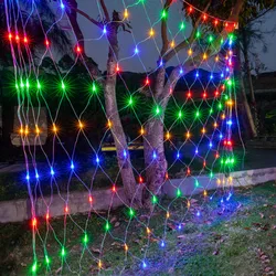 3x2M 6x4M 8x10M LED Net Mesh Fairy String Light Garland Window Curtain Christmas Fairy Light Wedding Party Holiday Decoration