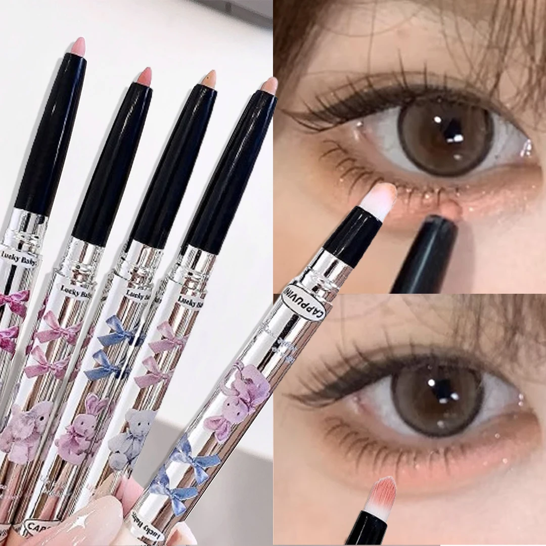 Highlighter Eye Shadow Pencil Pearl Bright Eyeliner Shimmer Matte Gel Eye Head Brightening Lying Silkworm Pen With Brush Makeup eyeshadow stick,eyeshadow pencil,eyeshadow pen,eyeliner pencil,eyeshadow eyeliner,matte eyeshadow