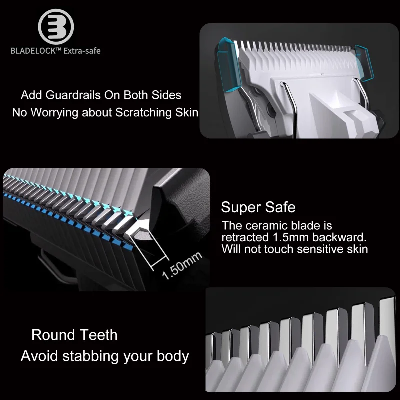 Electric Body Groomer Groin Hair Trimmer for Men Safe Ball Shaver Pubic Hair Cutting Machine For Body Bikini Epilator Razor 2