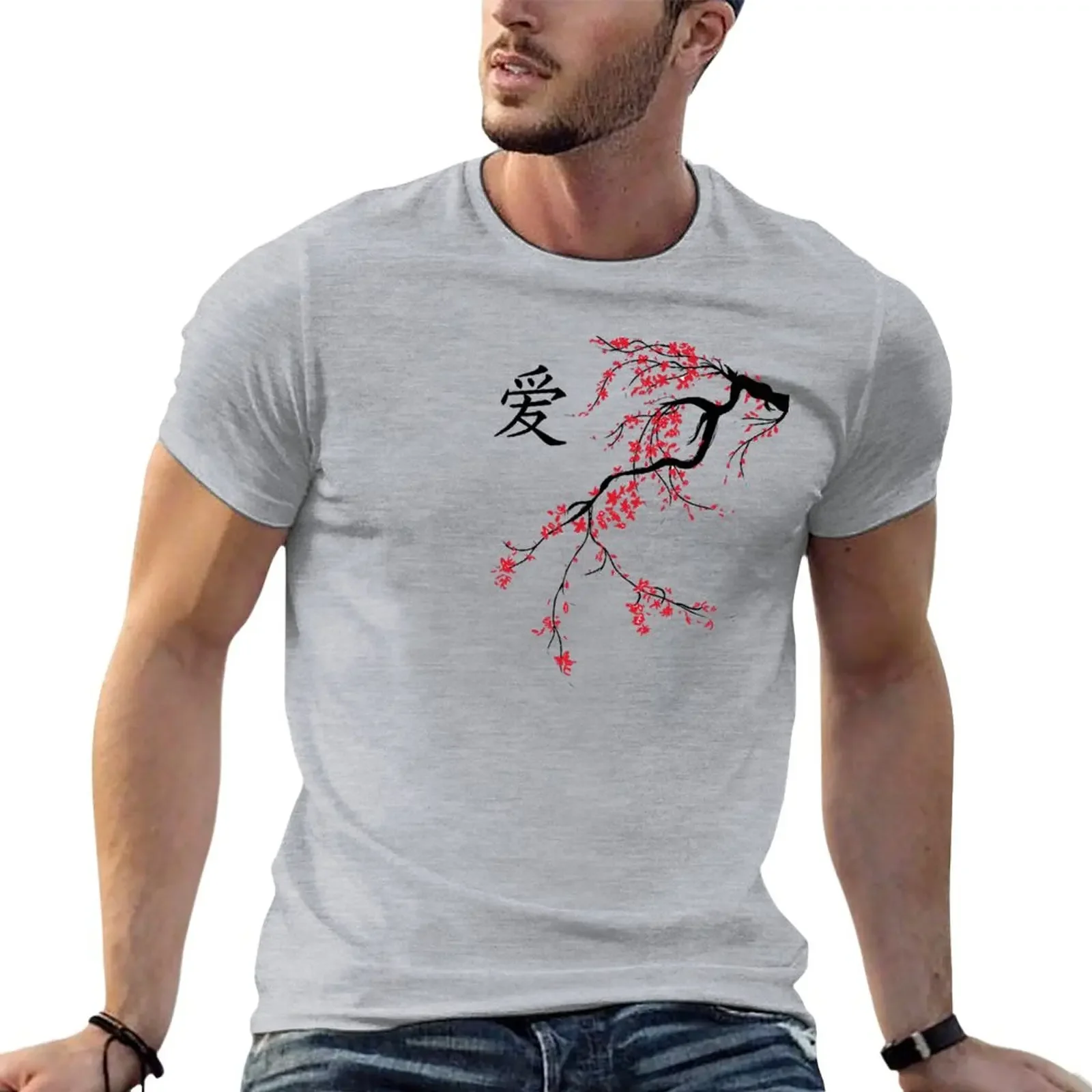 Sakura T-Shirt customizeds new edition blanks mens graphic t-shirts anime