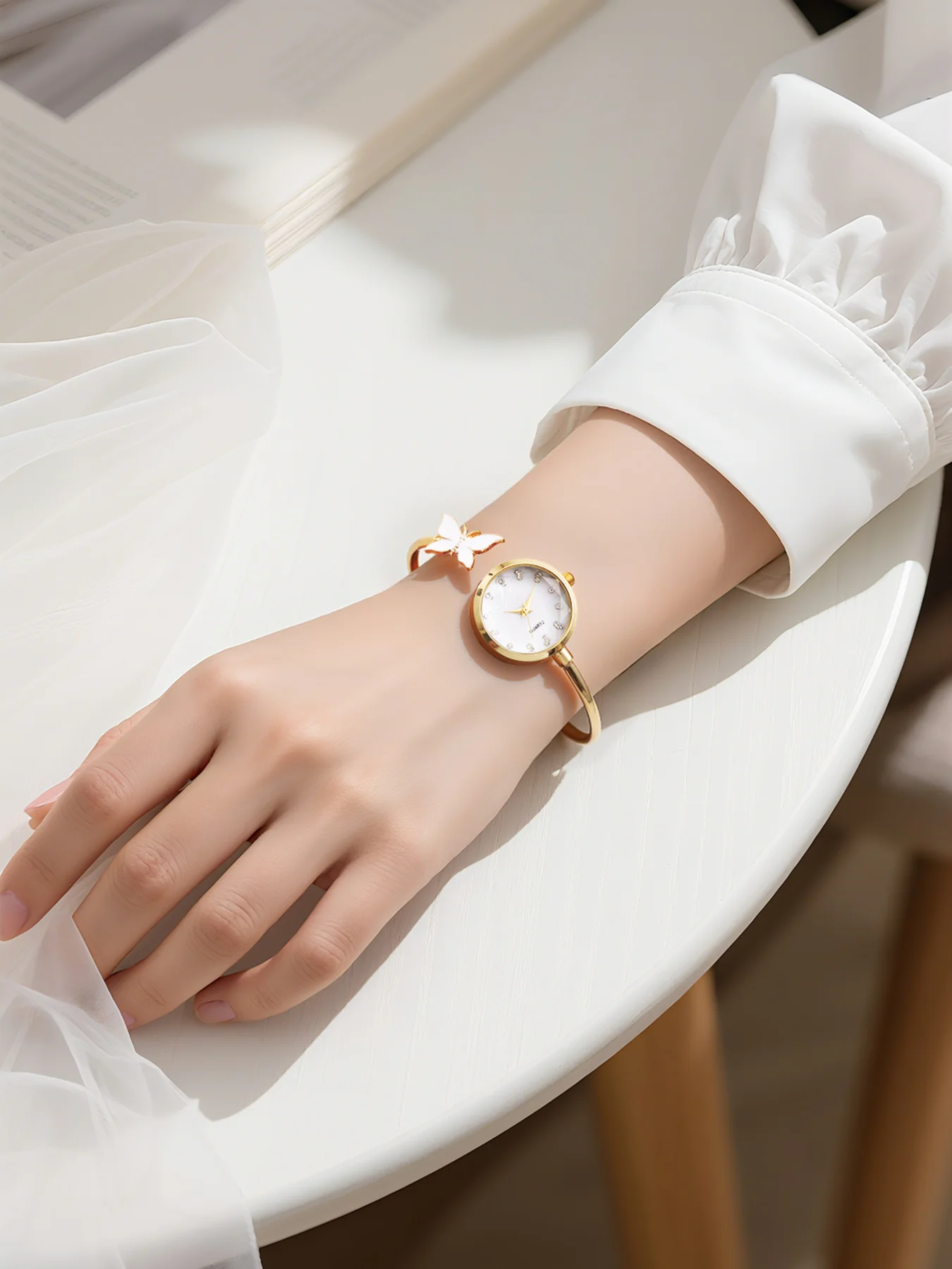 Beimu face bracelet butterfly watch high-end watch women's watch compact open jewelry watch