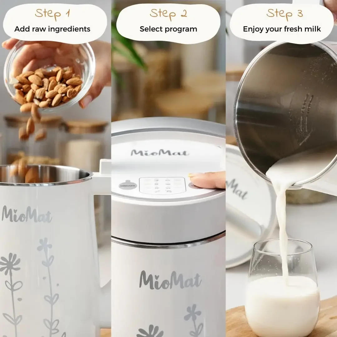 Based Maker | Make 40oz of Natural Almond , Soy Milk, Oat  Coconut  and more ... + soups, porridges, smoothie 3