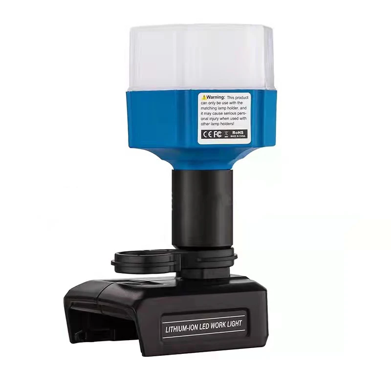 

12W Desktop Light Suitable For Makita Bosch Dewalt Black Decker Craftsman Milwaukee 14.4V-20V Lithium Battery Tool Portable Lamp