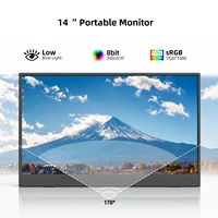 14-inch 1920*1080 Portable Monitor 400cd / m² 60HZ 16: 9 For Laptop XBox PS4 / 5 Switch  Cell  Phone  Computer Extension Office - Image 2