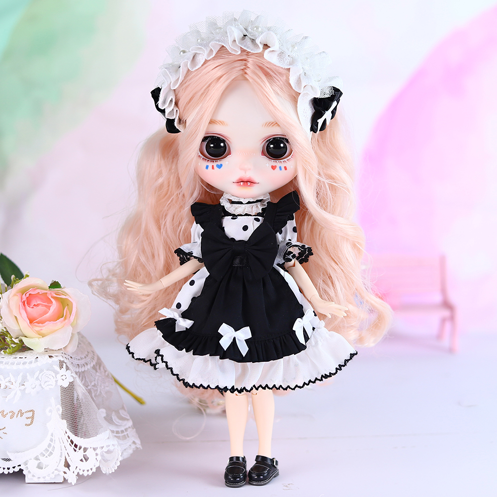 Juliana – Premium Custom Neo Blythe Doll with Pink Hair, White - Main Image