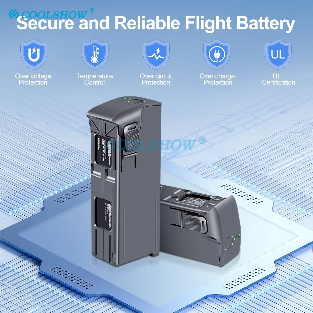 Pack de batteries et chargeur pour drone DJI, vue d'ensemble du lot complet.
