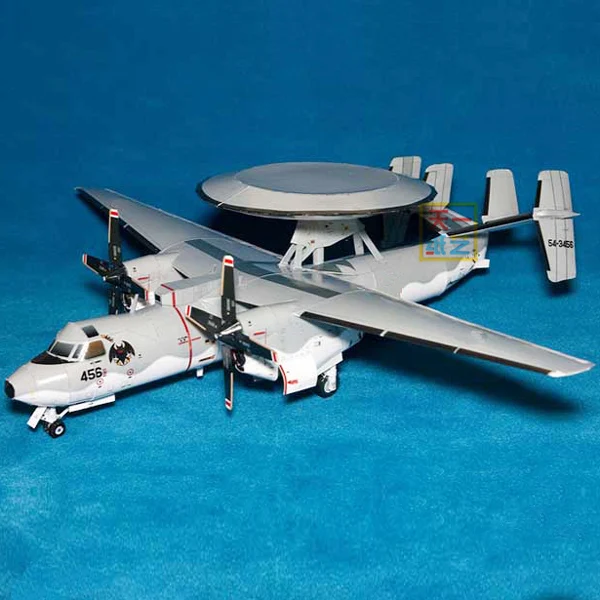 E2 Eagle Eye Early Warning Machine Paper Model DIY Puzzle Manual Class Aircraft Origami Military Toy Paper Model