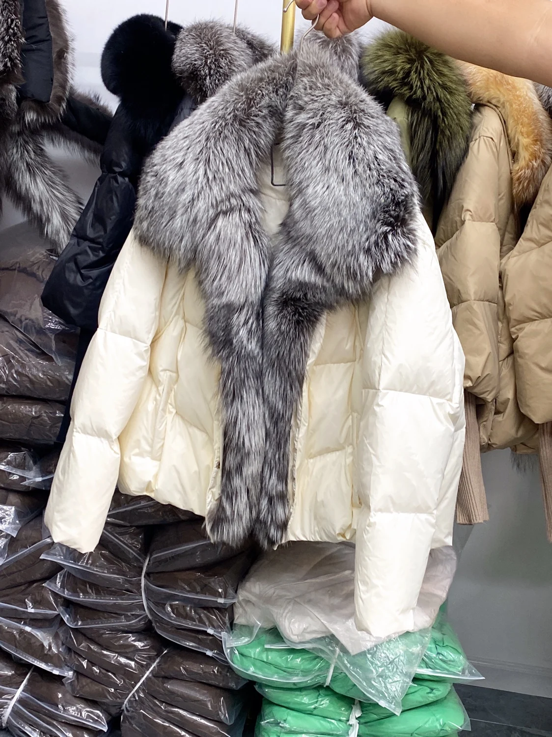 Parka Daunenjacke Mit Echtfell Damen Jeans Jacket Jeansjacke Mit