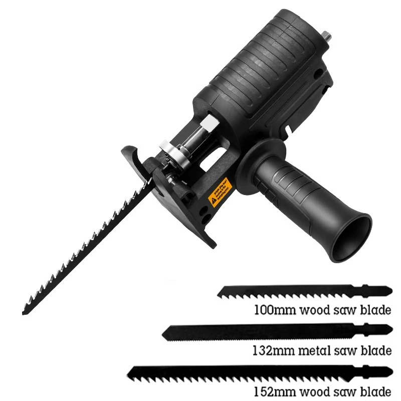 Electric Drill Modified To Electric Jigsaw Reciprocating Saw Adapter Accessories with Sawblade