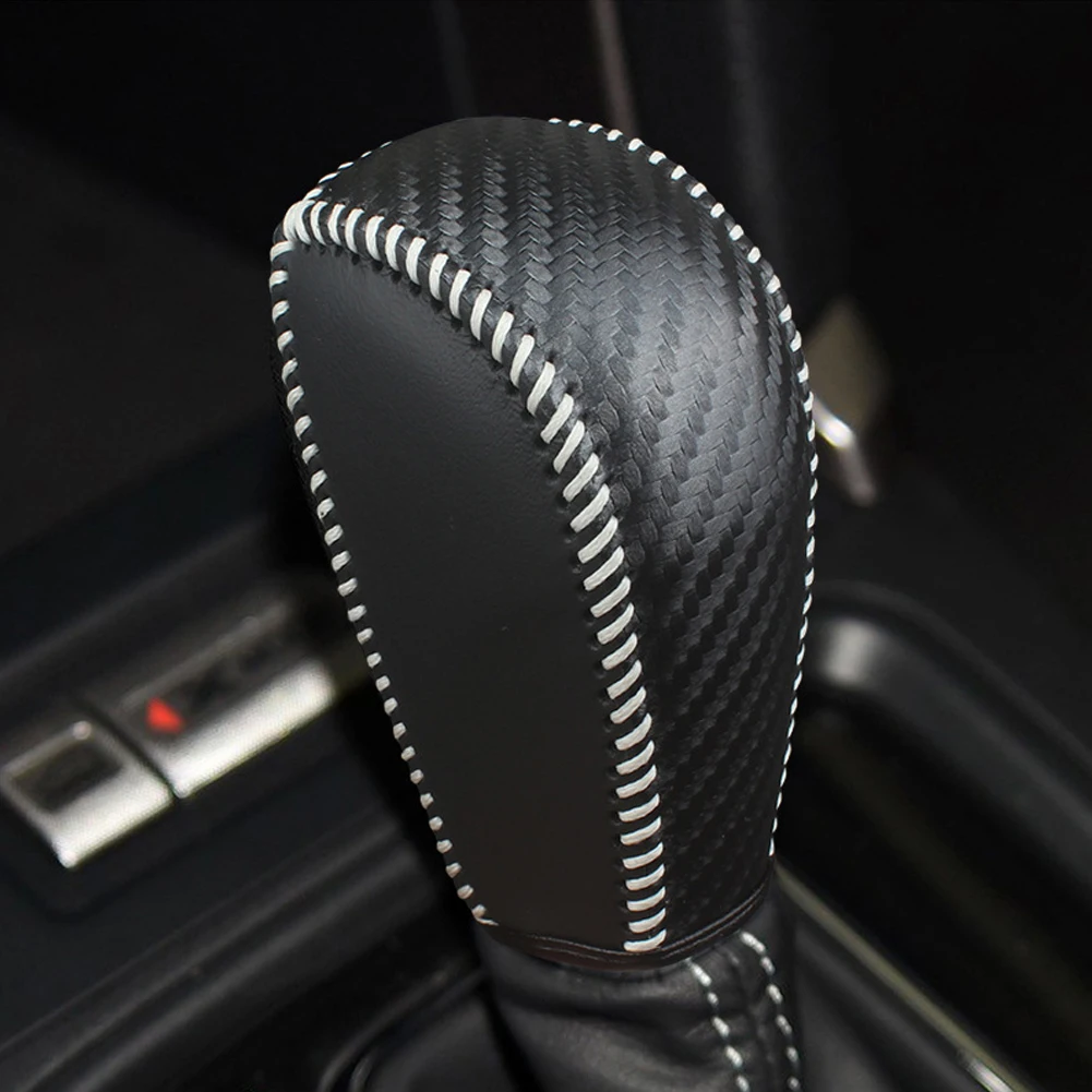 Auto PU Leder Schaltknauf Abdeckung Handball Trim Für Subaru Forester 13-18 CROSSTREK 13-14 Subaru XV 12-17 Subaru LEVORG 14-16 – Detail 8