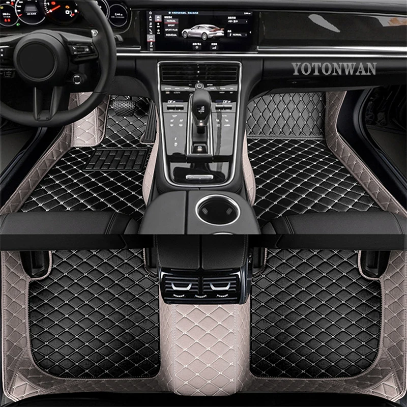 

YOTONWAN custom made leather car mat for Tesla all medels models 3 Model S MODEL X MODEL Y auto accessories Car-Styling 5 seats