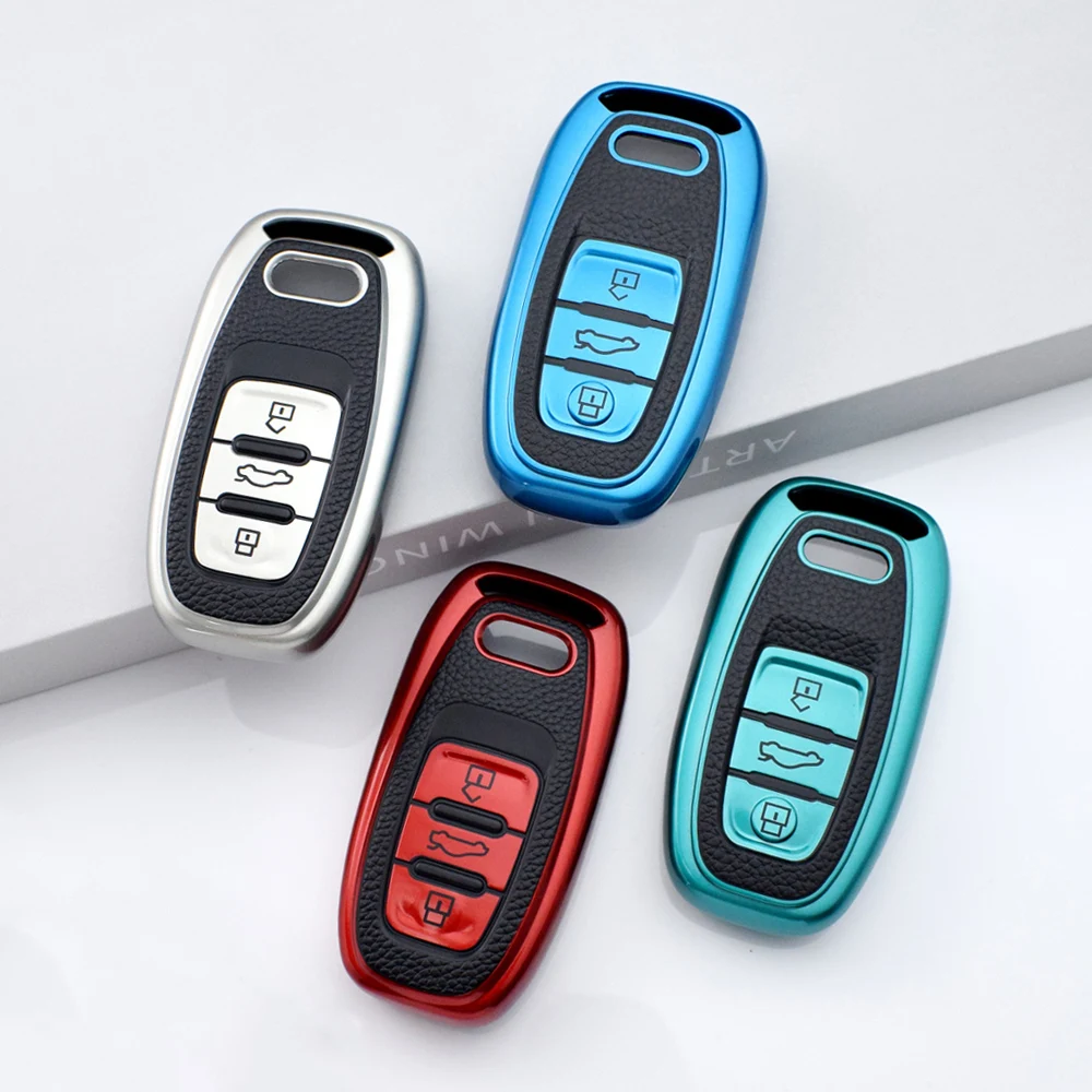 Premium Leather Shell Fob Key Case Cover Accessories