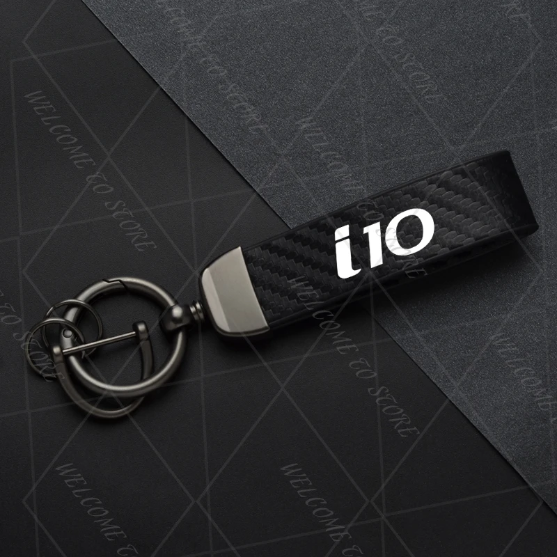 Carbon Leather Keyring Car Keychain Accessory