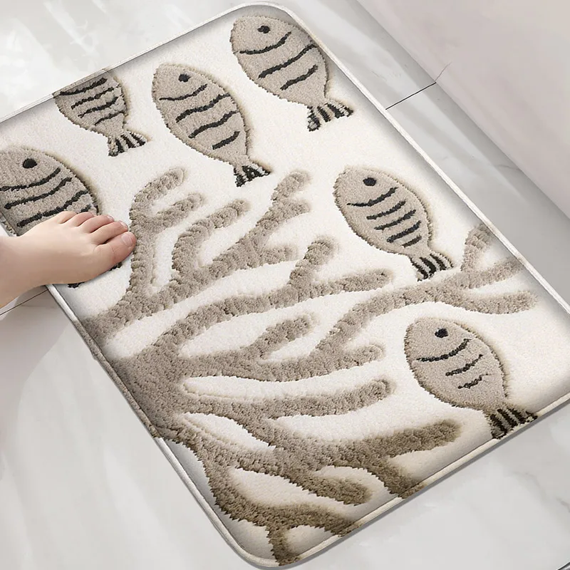 Underwater World Pattern Water-Absorbing Comfort Mat for Bathroom and Home Décor
