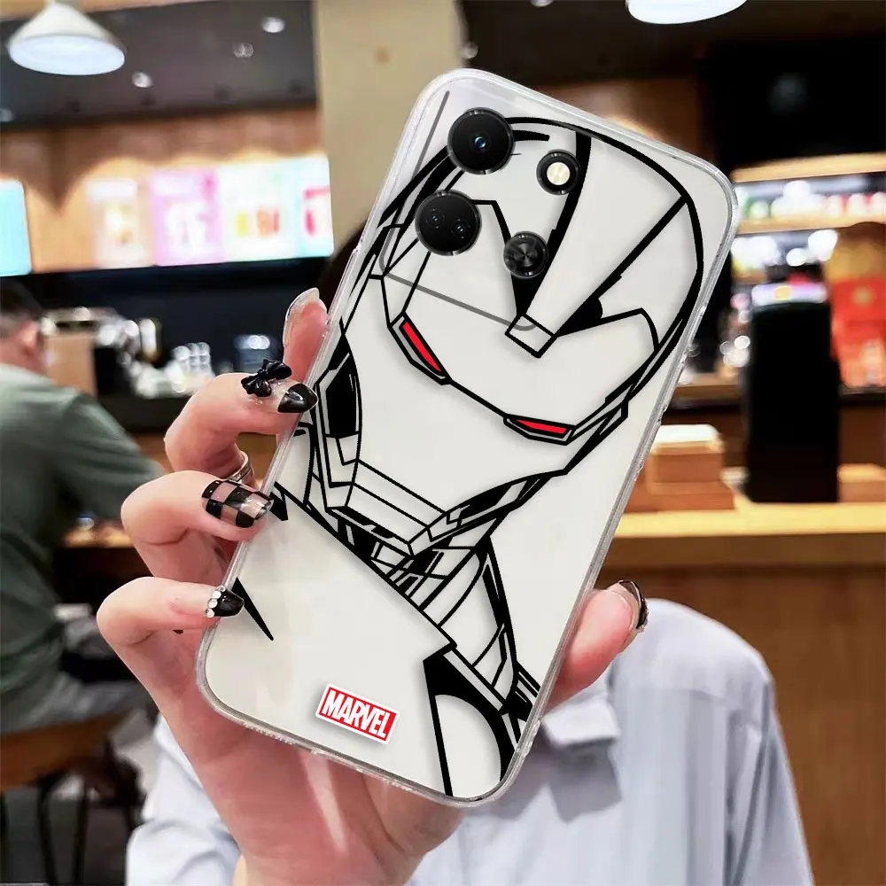 thumbnail image 1 of Clear Phone Case For Infinix NOTE 10 11 12 30 30i SMART 5 6 7 ZERO CAMON 19 20 PRO Case Funda Capa Shell Marvel Lron Man Comics, 1 of 5