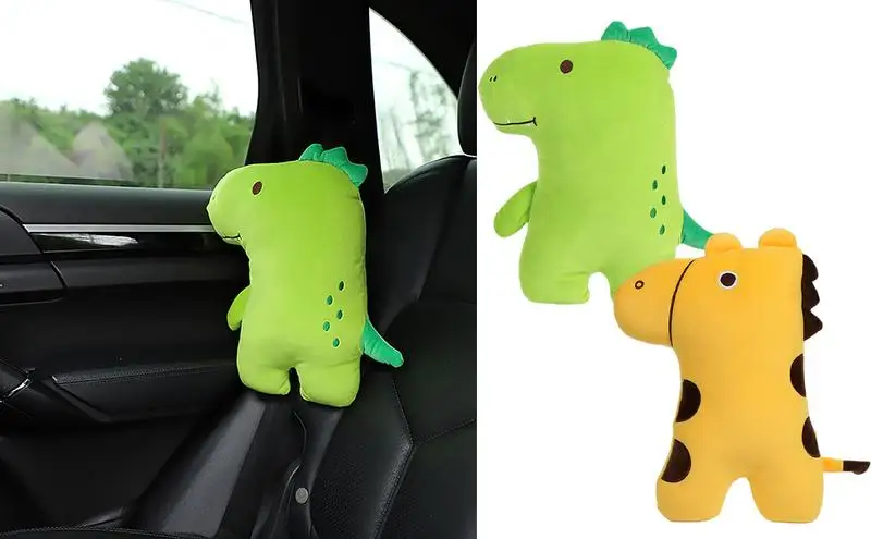 

Автомобильный мультяшный ремень безопасности, подушка для поддержки шеи, автомобильный ремень безопасности, детская подушка, мягкий автомобильный ремень безопасности, подушка для шеи