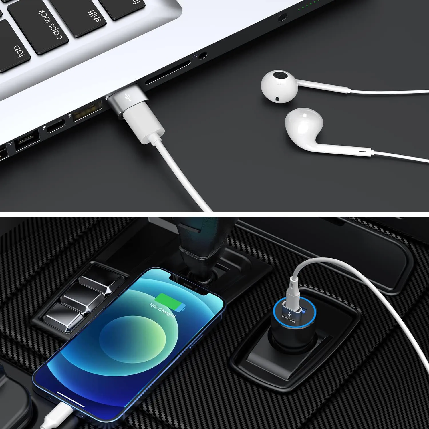 USB C 2.0 어댑터 타입 C - USB 2.0 어댑터 (휴대폰용) 남성-여성 USB C 컨버터 USB 타입-C 컨버터 (PC 노트북용)