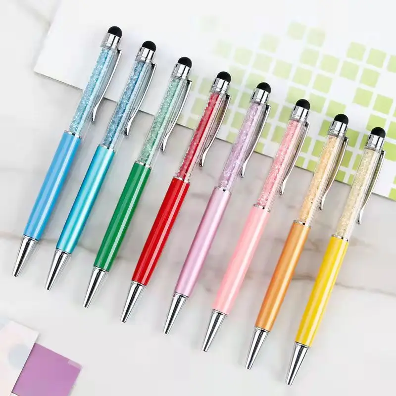 

Beautifully Crystal Ballpoint Pen Fashion Creative Stylus Touch Pen for Writing Stationery Office & School Customized Logo Gift